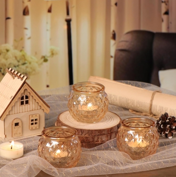 Gorgeous Gold Votive & Tealight Candle Holders Set of 12 New in Box - Picture 4 of 7